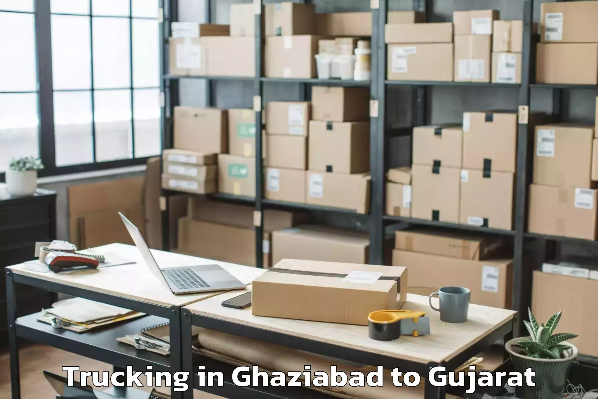 Efficient Ghaziabad to Netrang Trucking